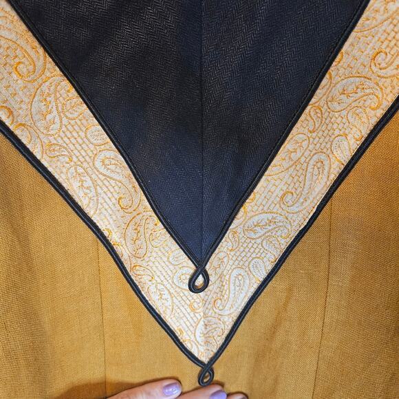 Randi Hilleso Art to wear silk linen lounge jacket. Size M - Picture 6 of 16